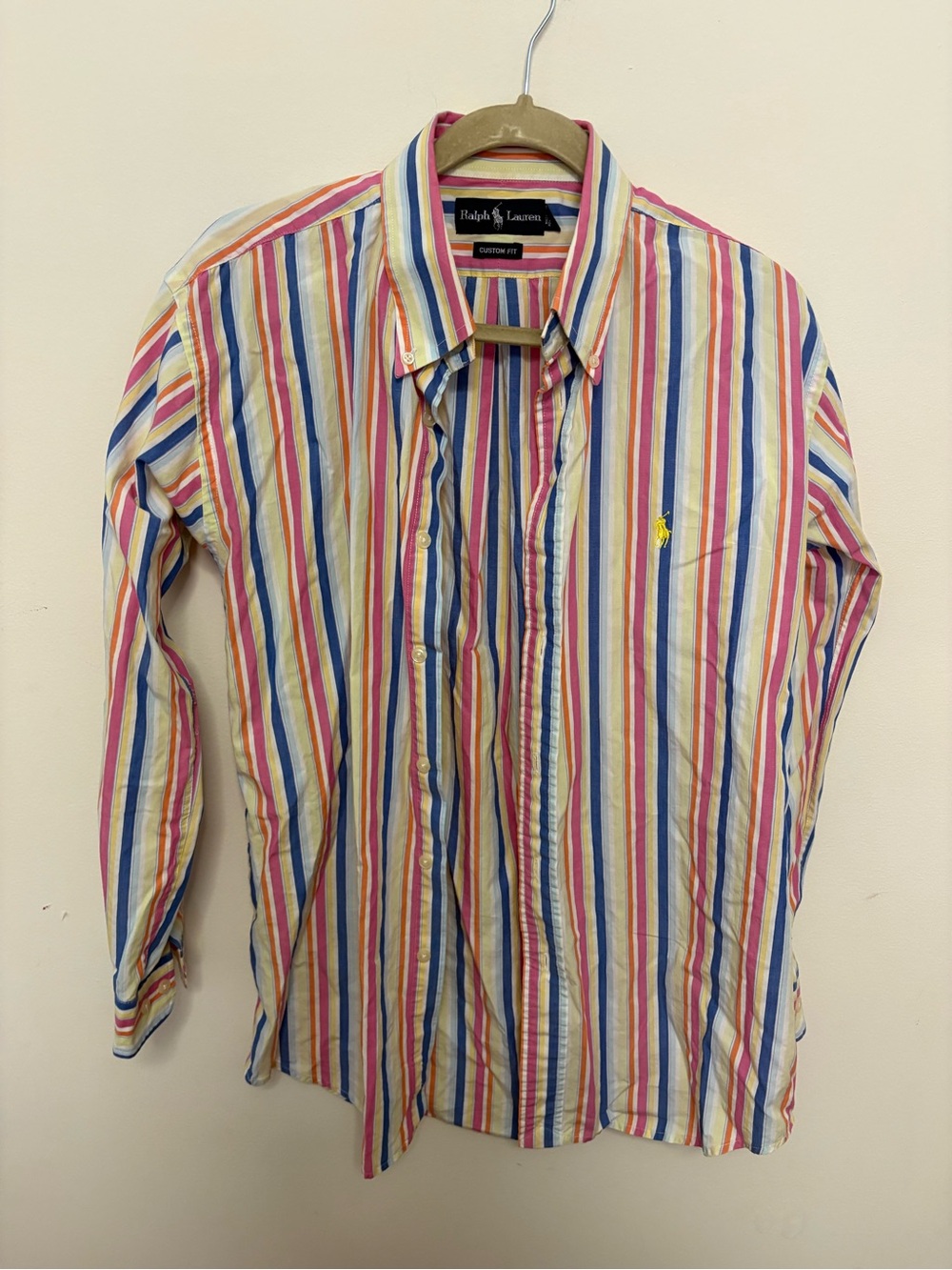 Ralph Lauren Striped Button-Down Shirt - Yellow, Pink, Blue